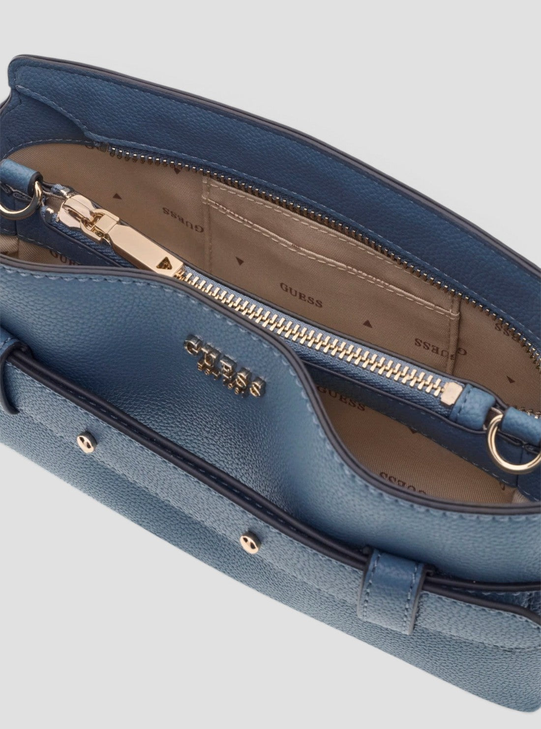 GUESS Womens Steel Blue Angie Crossbody Bag BG261612 Detail View1