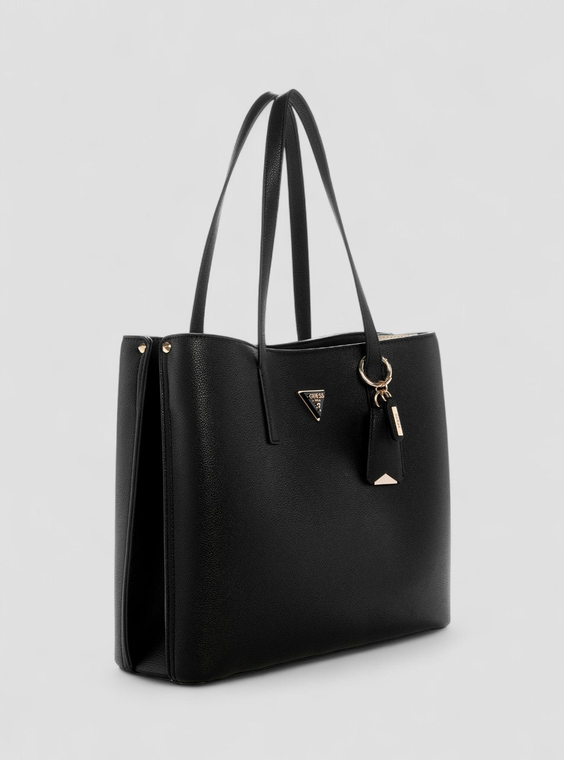 GUESS Womens Black Meridian Girlfriend Tote Bag BG697423 Front Side View