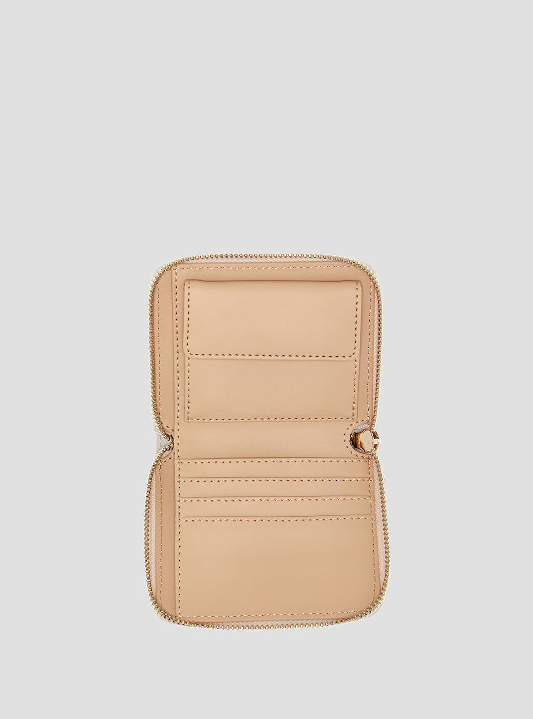 Brown Laurel Small Zip Wallet