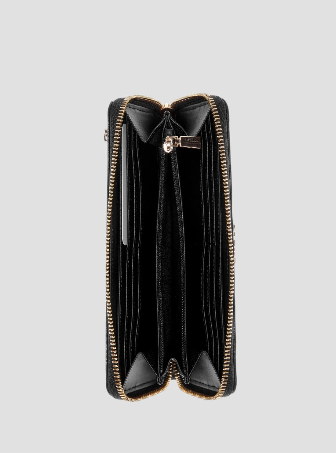 GUESS Womens Black Laurel Large Zip Around Wallet BG7459146 Inside View