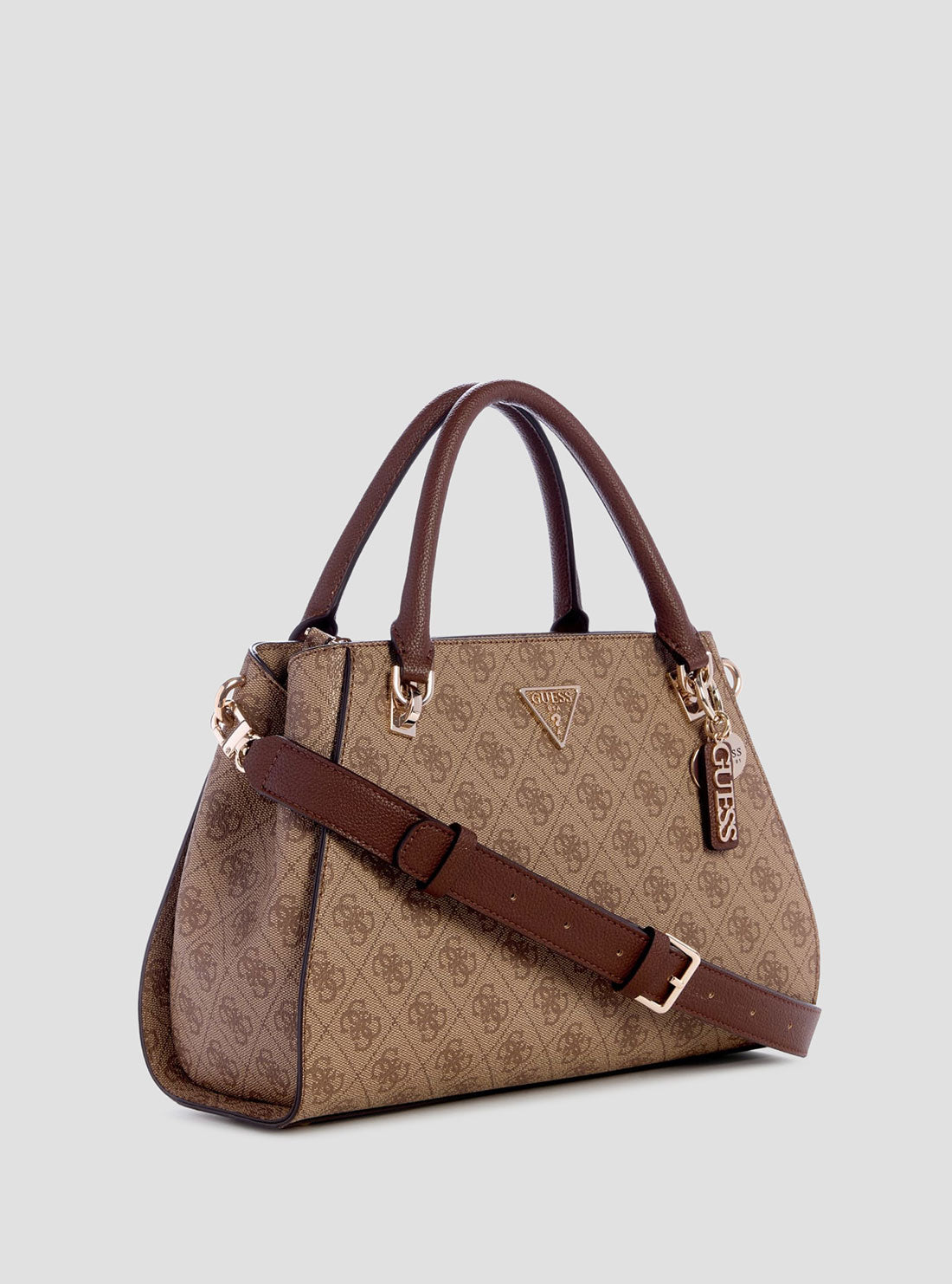 Brown Logo Noelle Luxury Satchel Bag