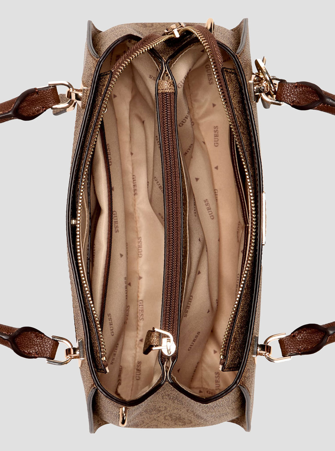 Brown Logo Noelle Luxury Satchel Bag