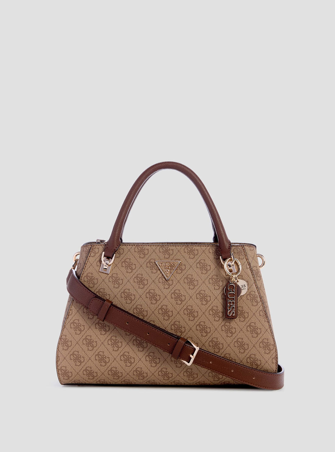 Brown Logo Noelle Luxury Satchel Bag