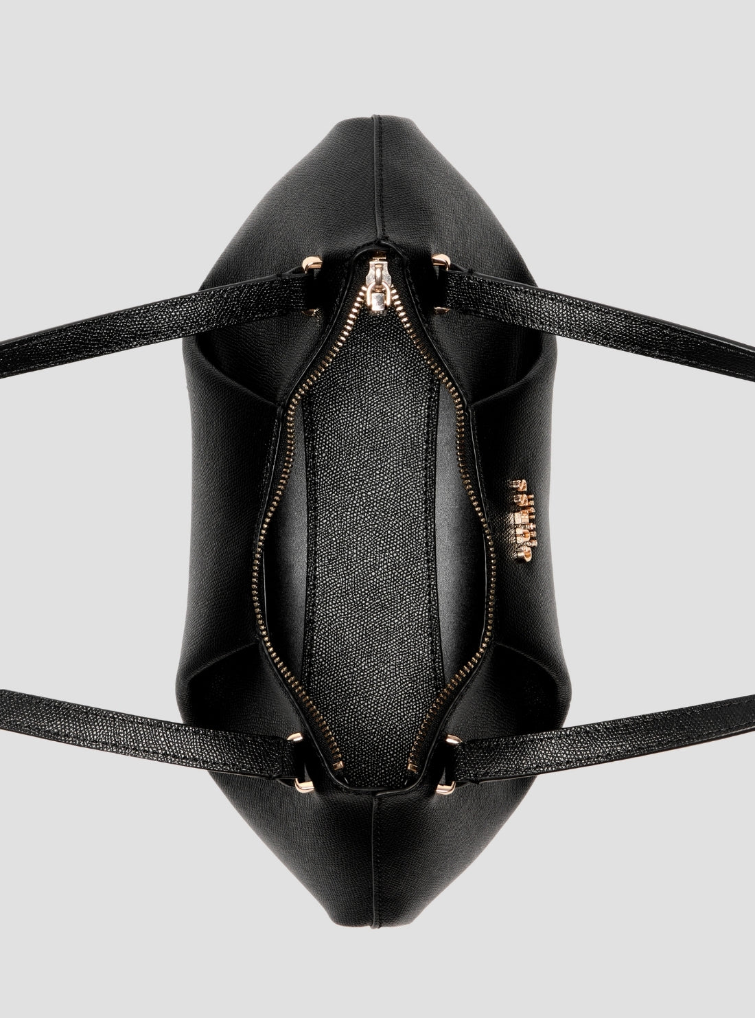 GUESS Womens Black Amorette Shoulder Satchel Bag BG789808 Inside View