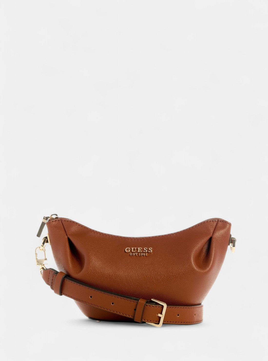 GUESS Womens Brown Amorette Top Zip Shoulder Bag BG789817 Front View