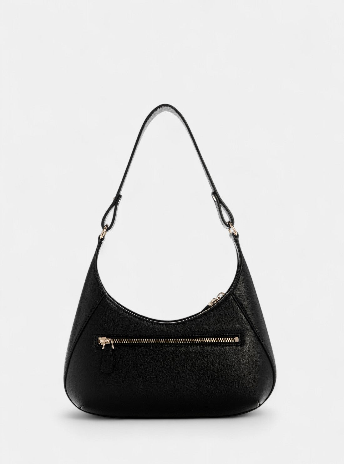 GUESS Womens Black Mimina Top Zip Shoulder Bag BG801518 Back View