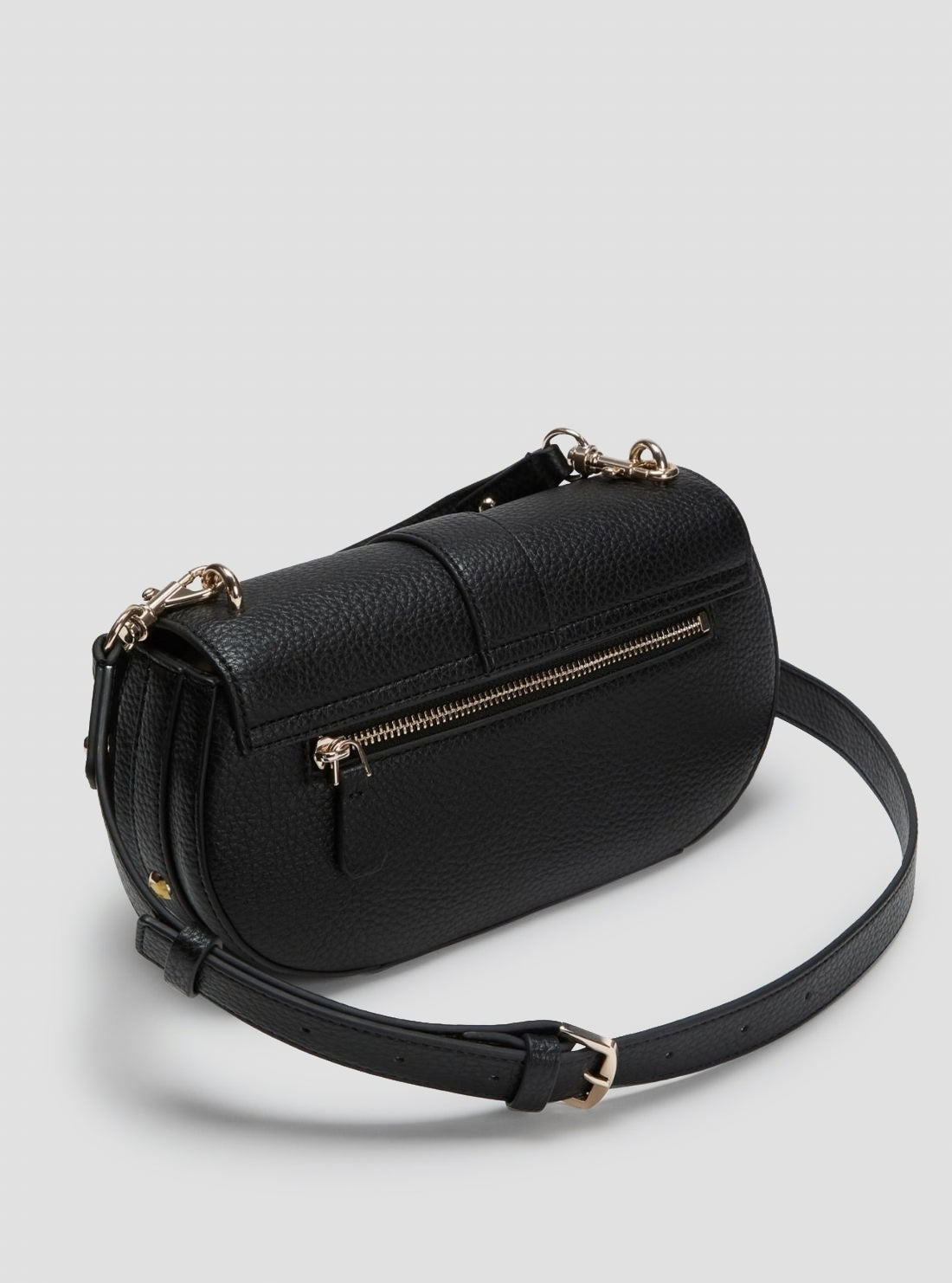 GUESS Womens Black Jessa Flap Crossbody Bag BG836220 Back View
