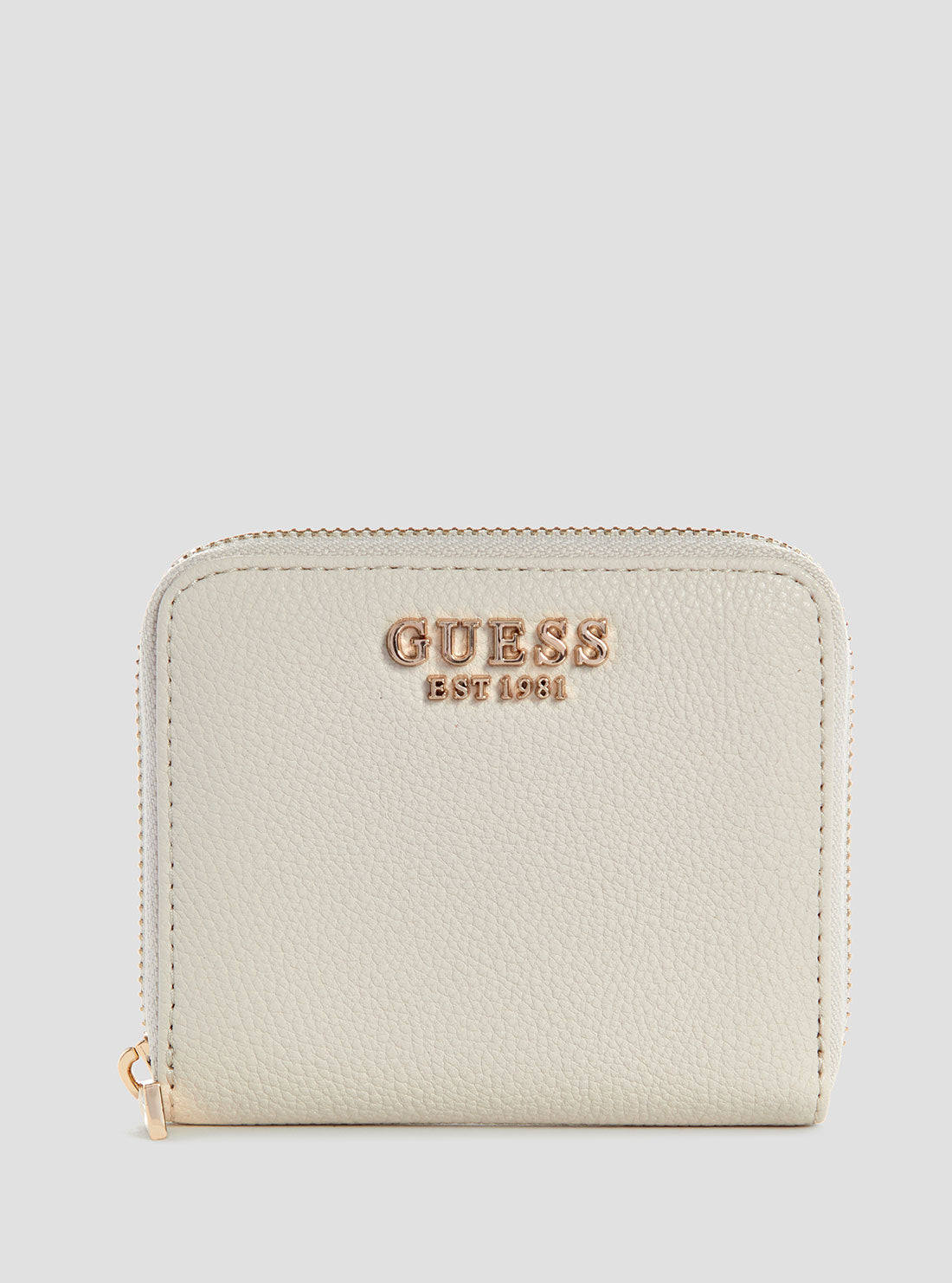 White Laurel Small Zip Wallet