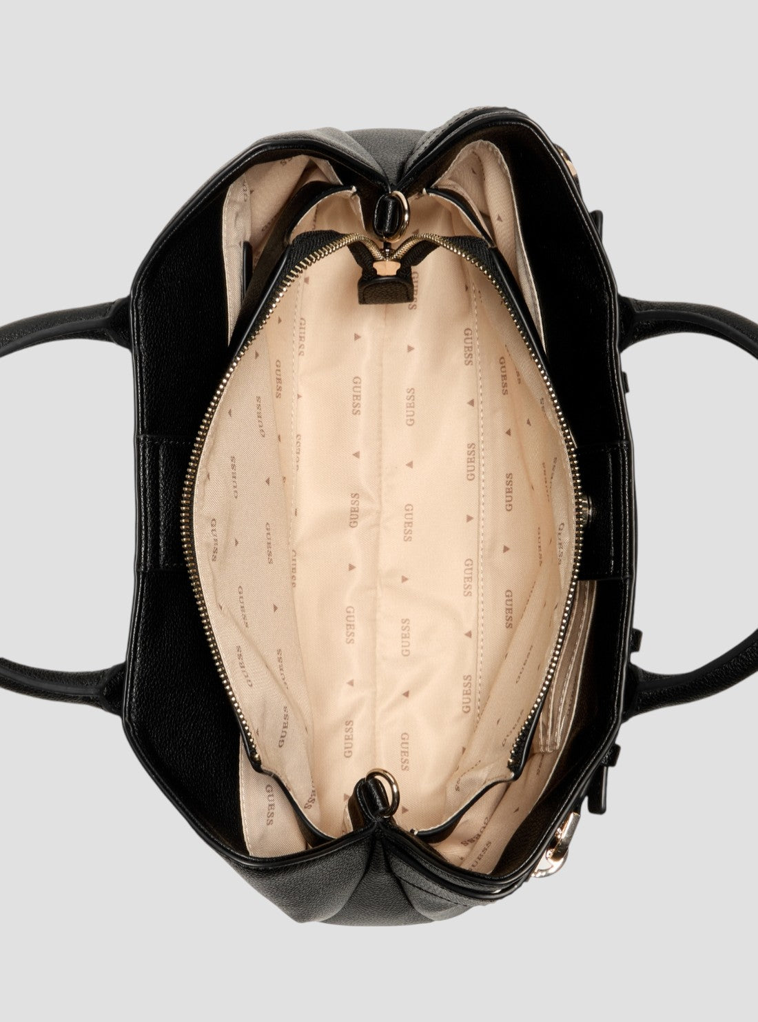 GUESS Womens Black Gregoria Girlfriend Satchel Bag BG854606 Inside View