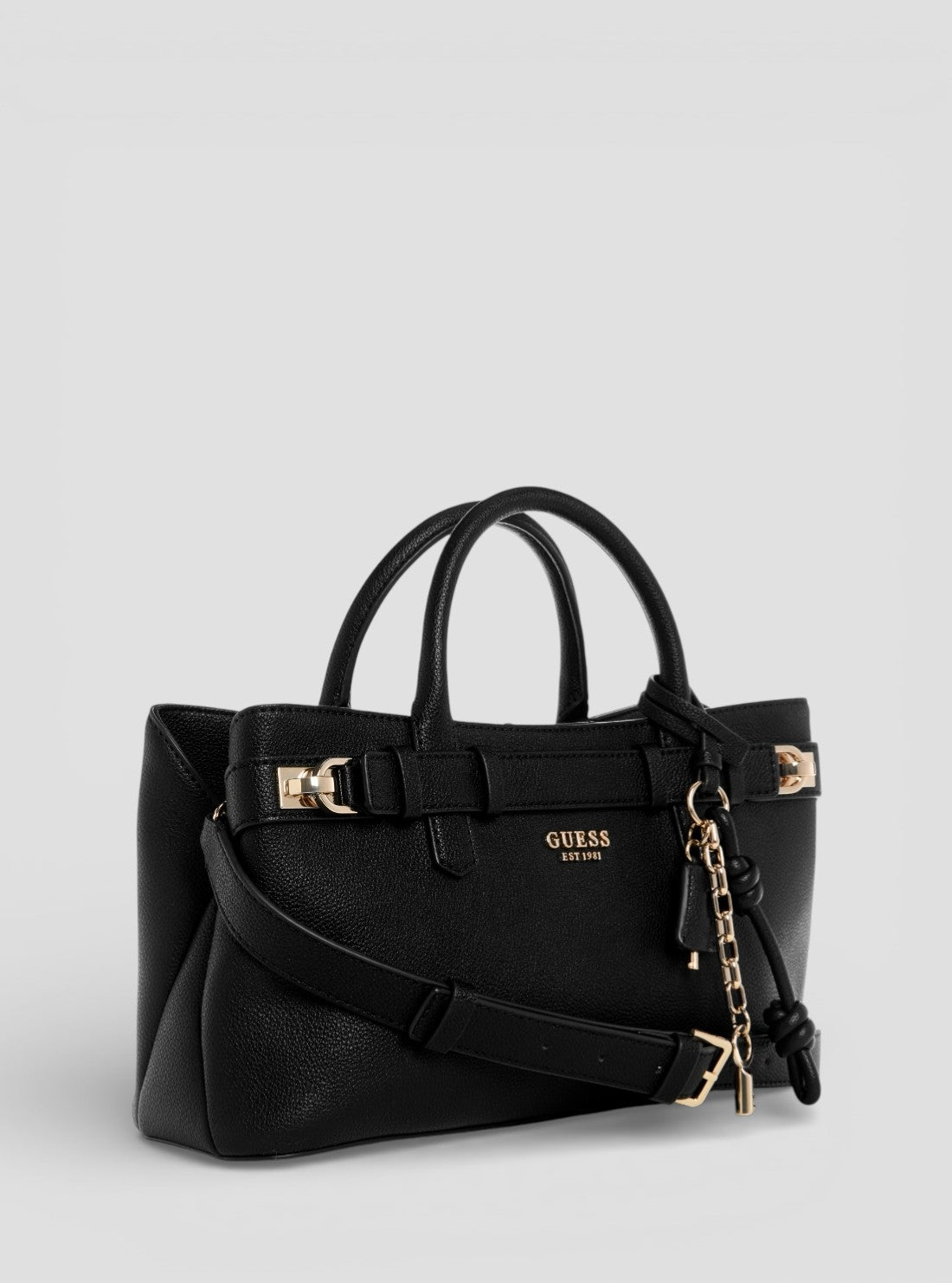 GUESS Womens Black Gregoria Girlfriend Satchel Bag BG854606 Side View