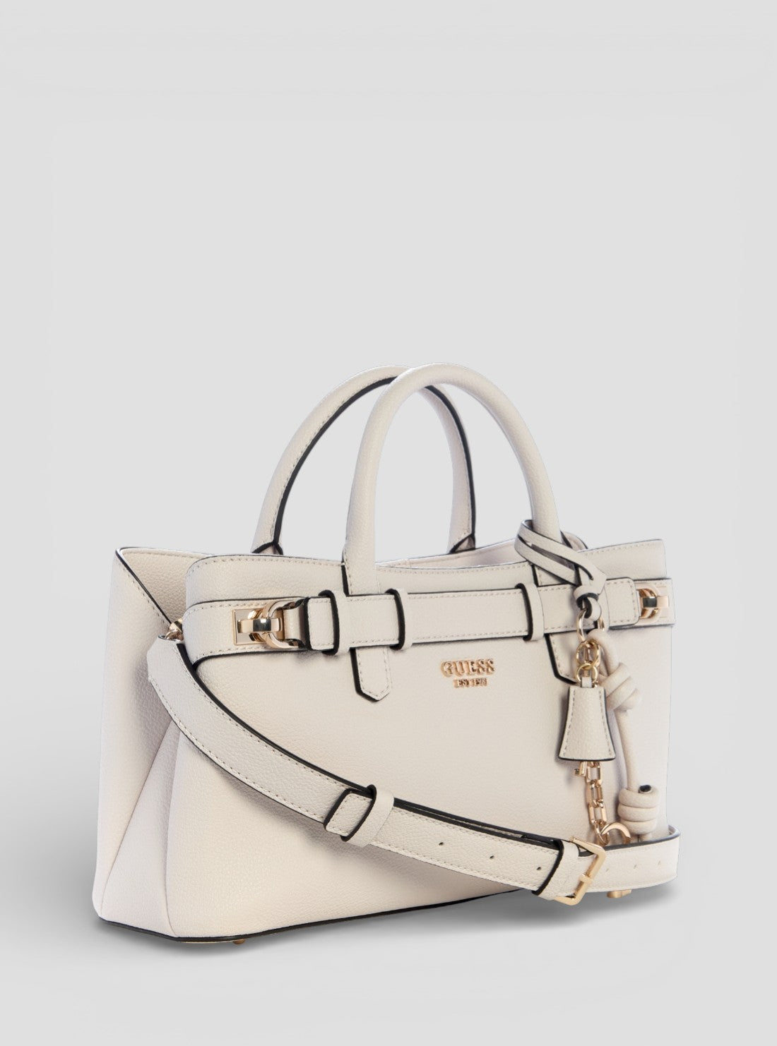 GUESS Womens Beige Gregoria Girlfriend Satchel Bag BG854606 Side View