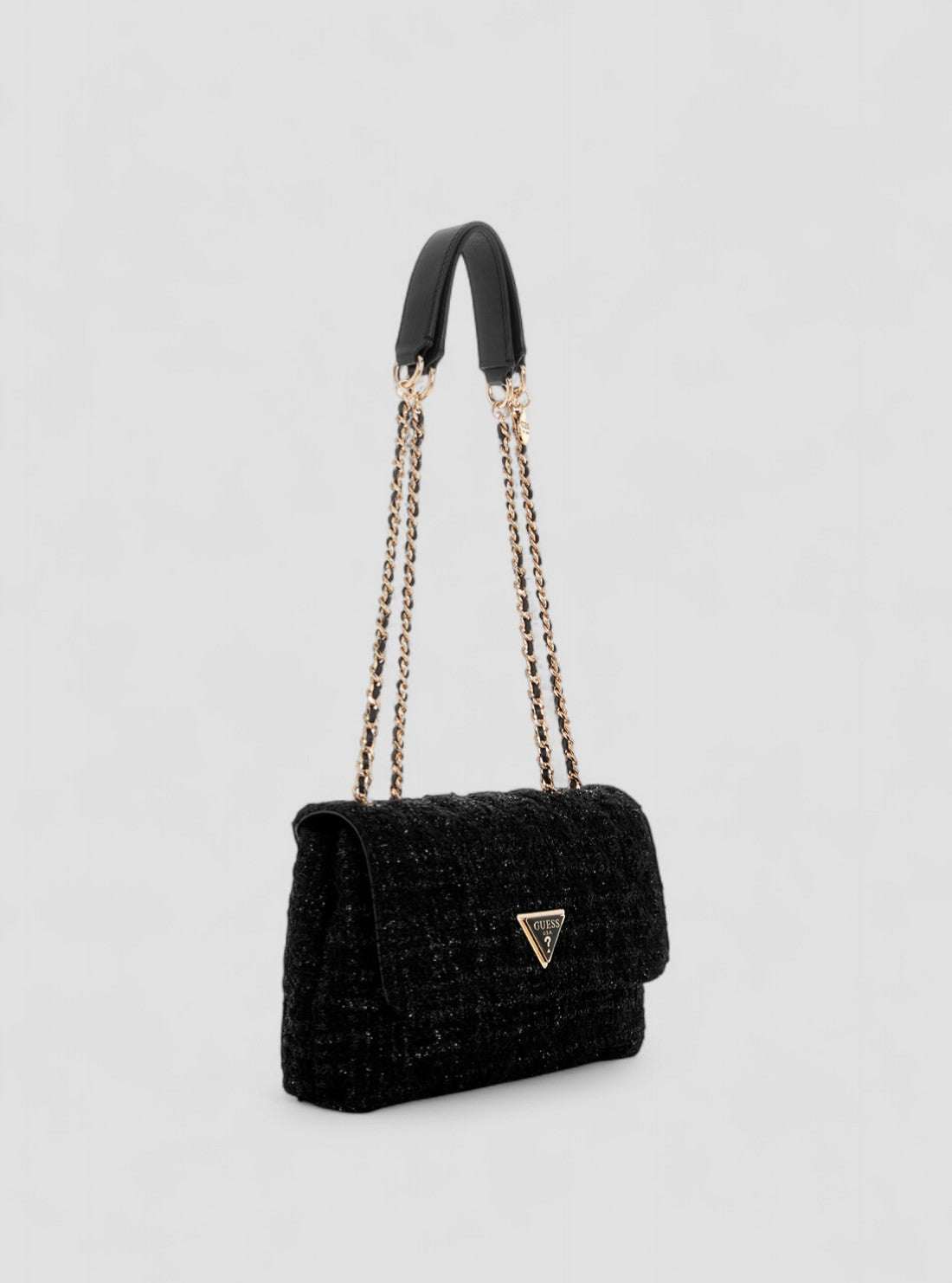 GUESS Womens Black Giully Convertible Crossbody Bag BG874820 Front Side View