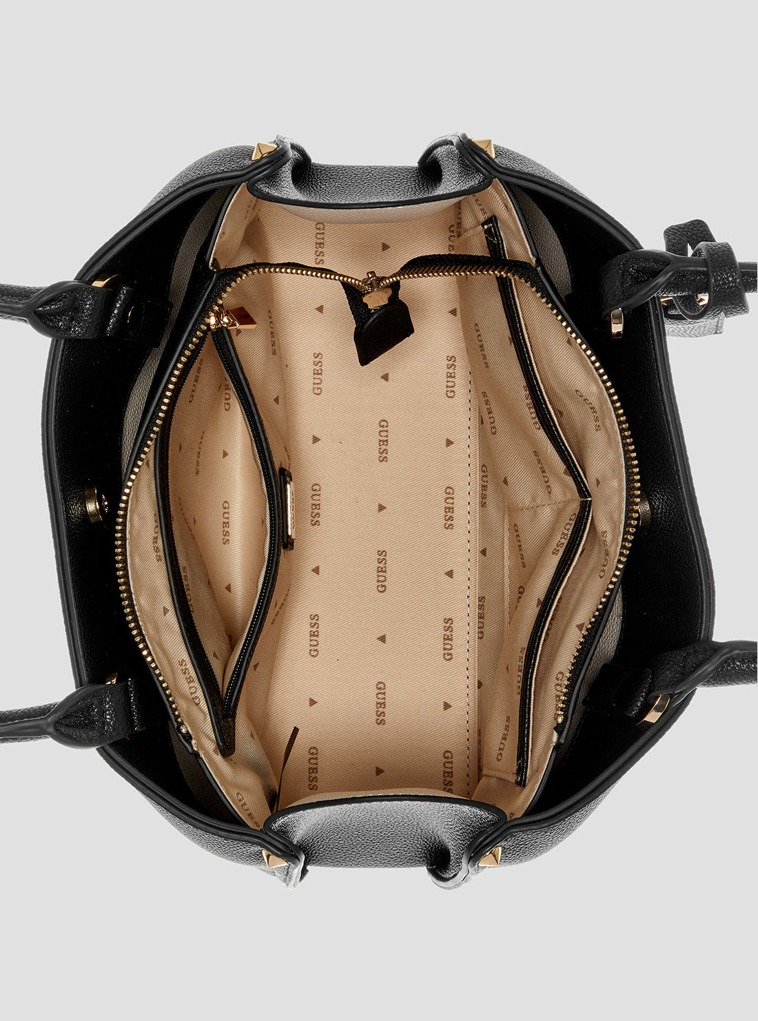 GUESS Womens Black Meridian Shoulder Bag BG877809 Inside View