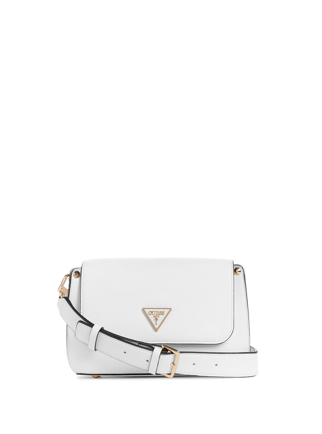 GUESS White Meridian Shoulder Bag front view