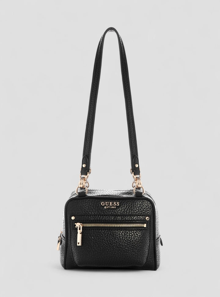 GUESS Womens Black Marsha Box Shoulder Bag BG950117 Front View