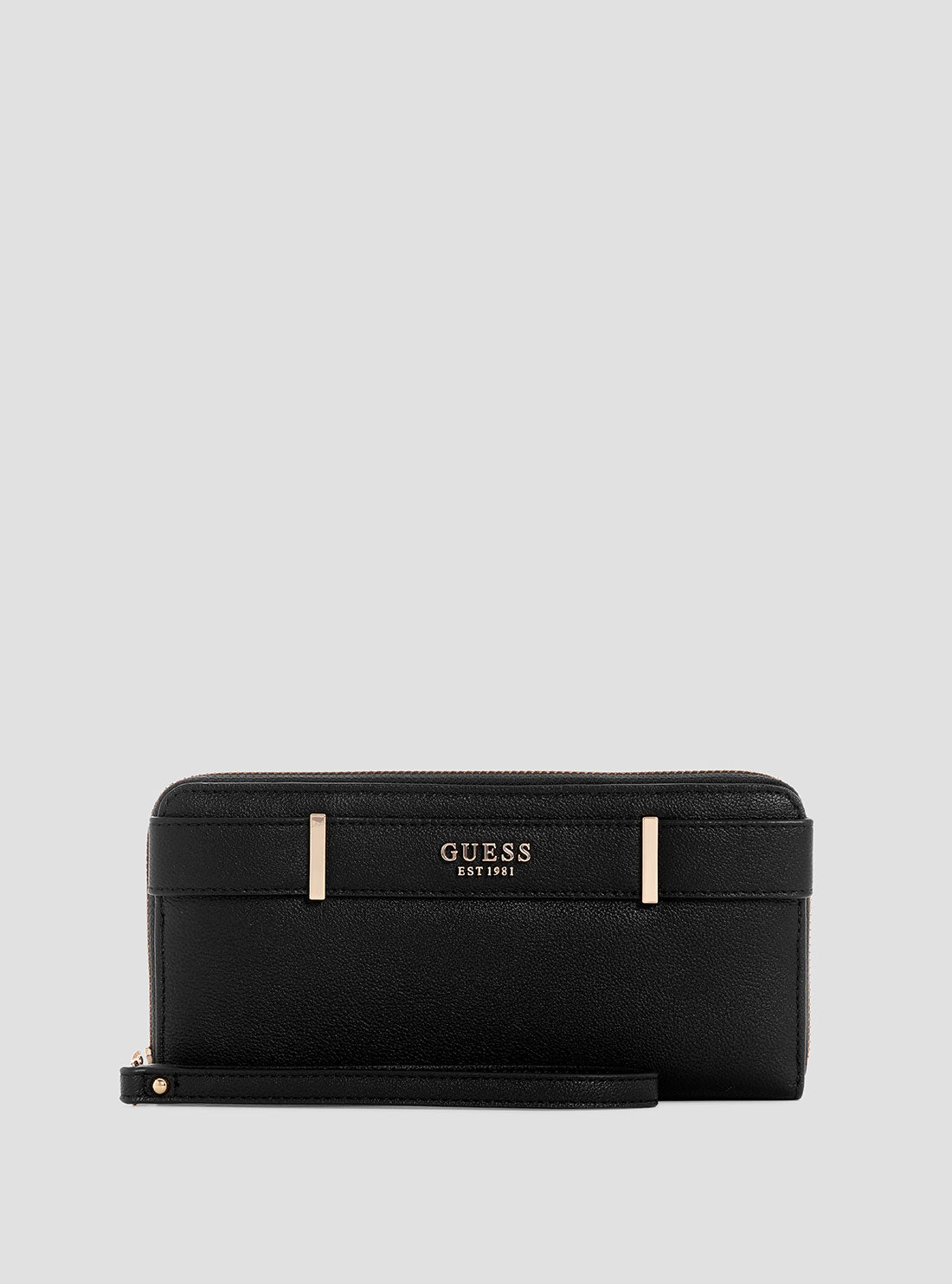 Black Anadela Large Zip Wallet