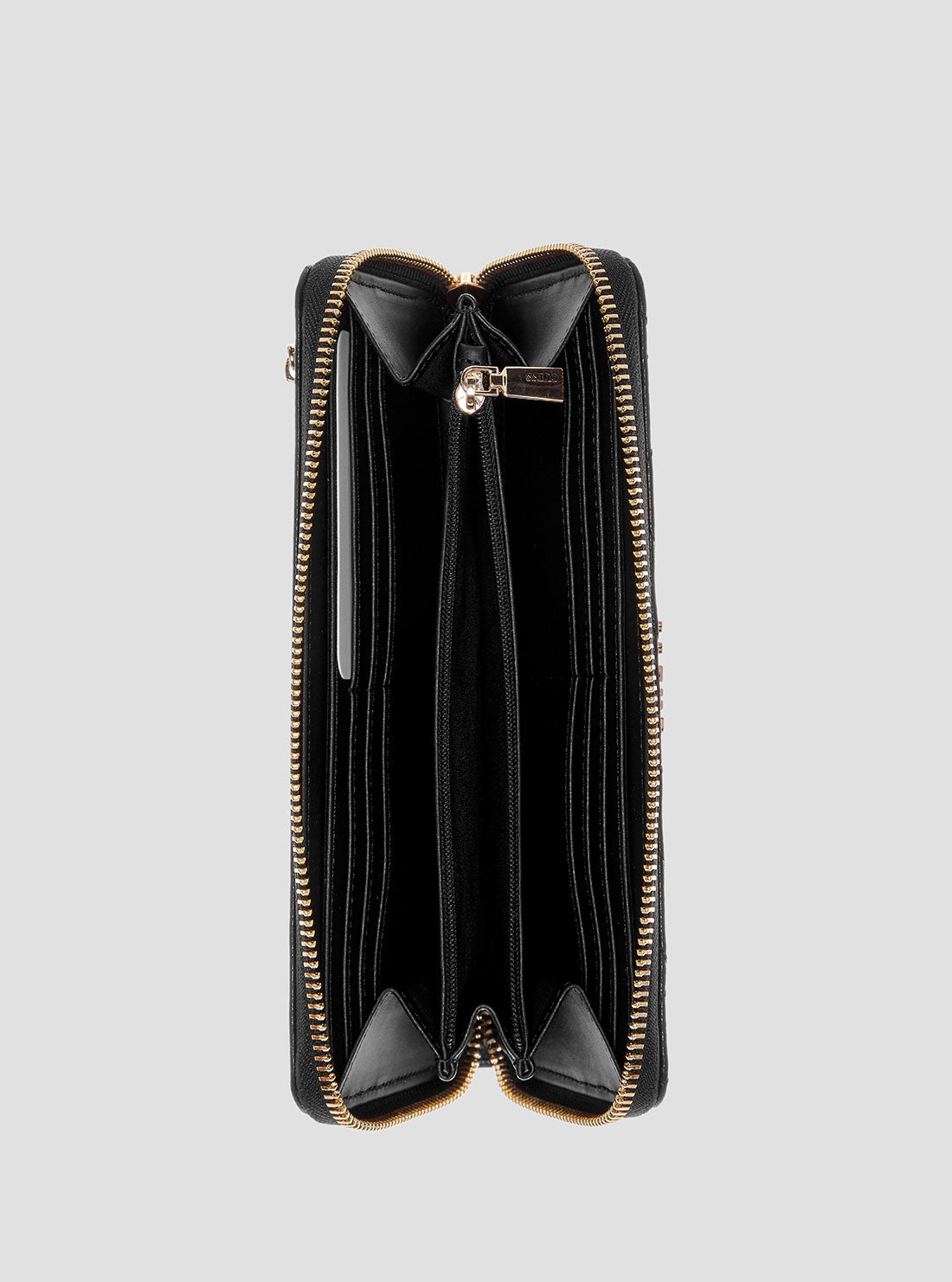 Black Anadela Large Zip Wallet