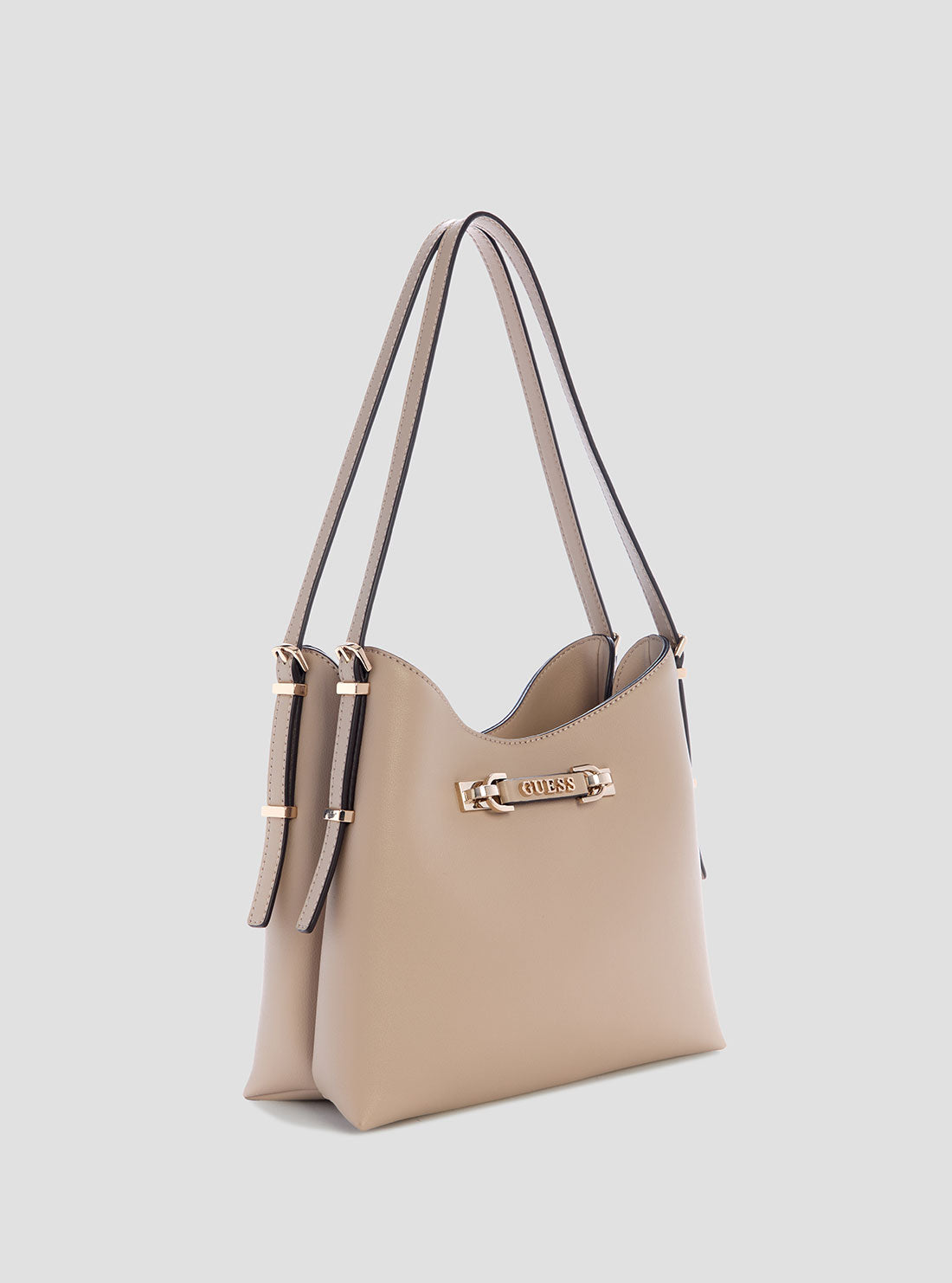 GUESS Womens Beige Lefia Hobo Bag BG964401 Front Side View