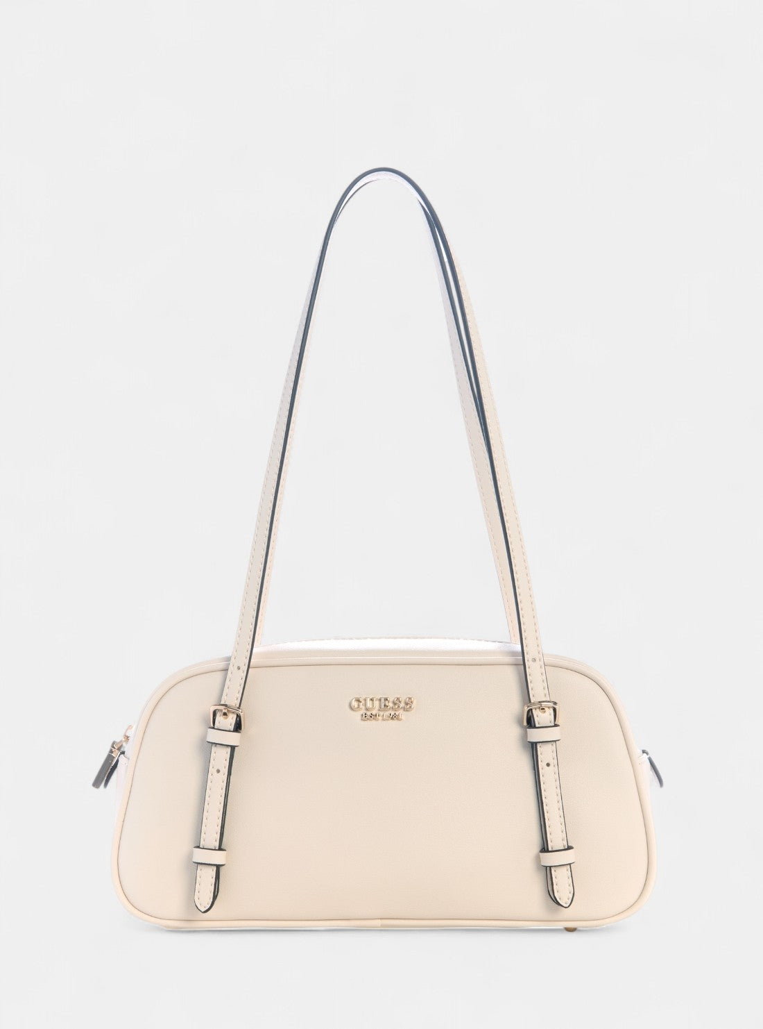 GUESS Womens White Cerelia Shoulder Satchel Bag BG964508 Front View