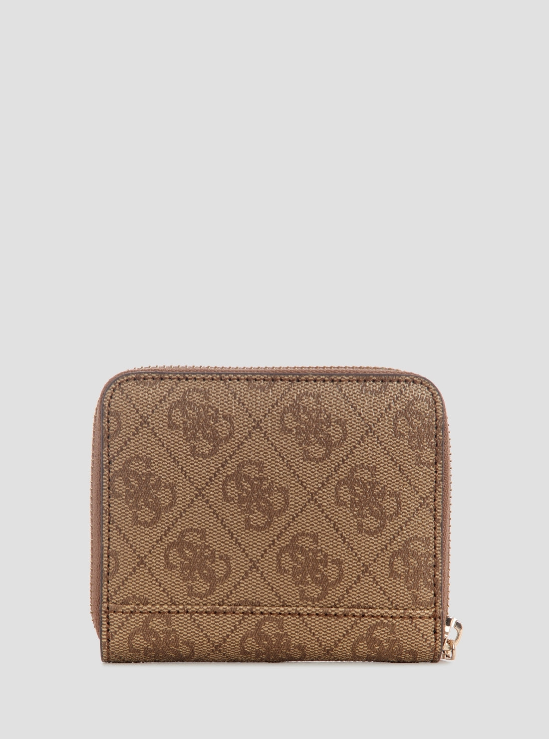 GUESS Womens Brown Logo Noelle II Small Zip Around Wallet BG9672137 Back View