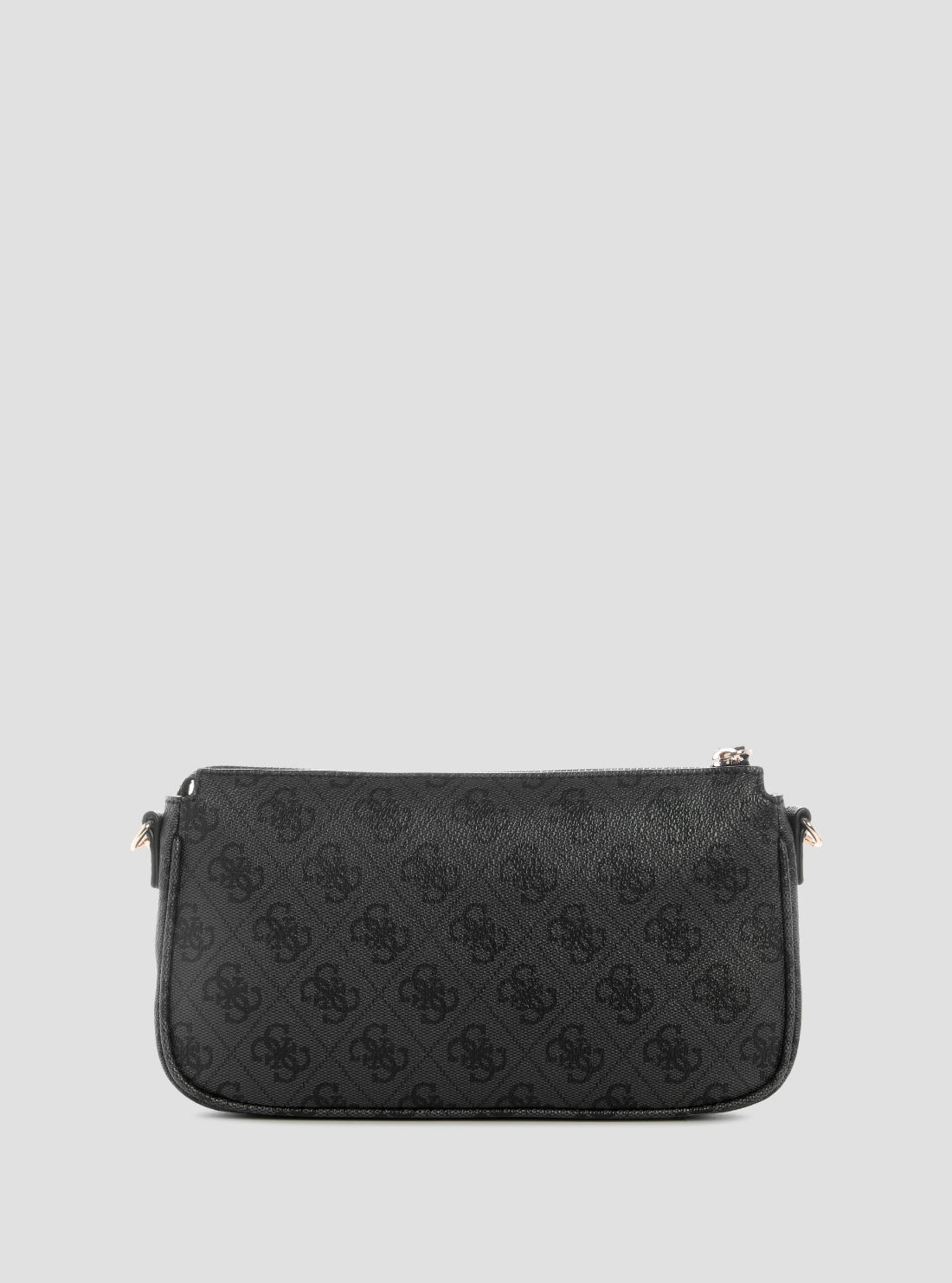GUESS Womens Black Logo Noelle Double Pouch Crossbody Bag Back View