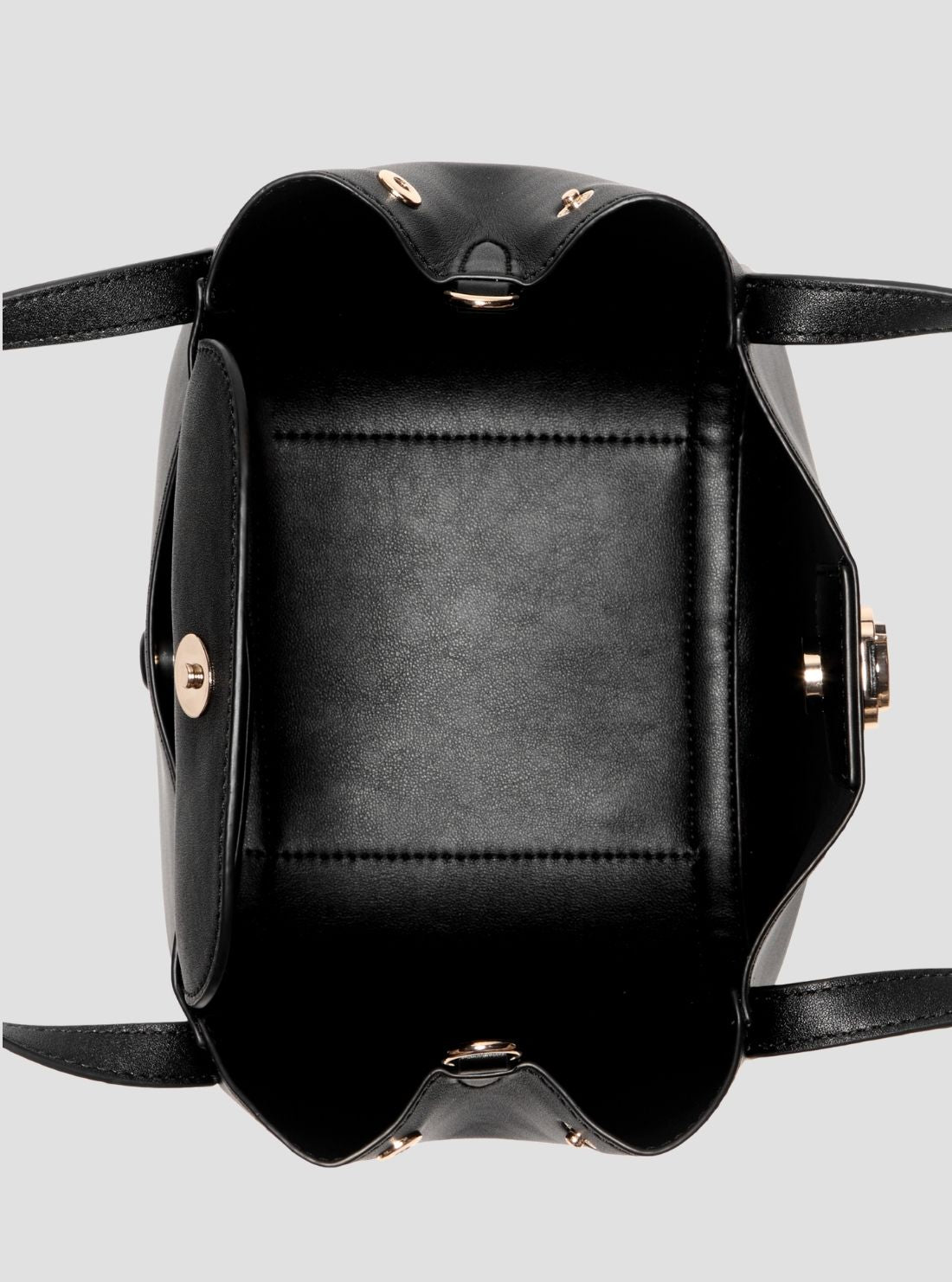 GUESS Womens Black Coleen Small Satchel Bag BG973905 Inside View