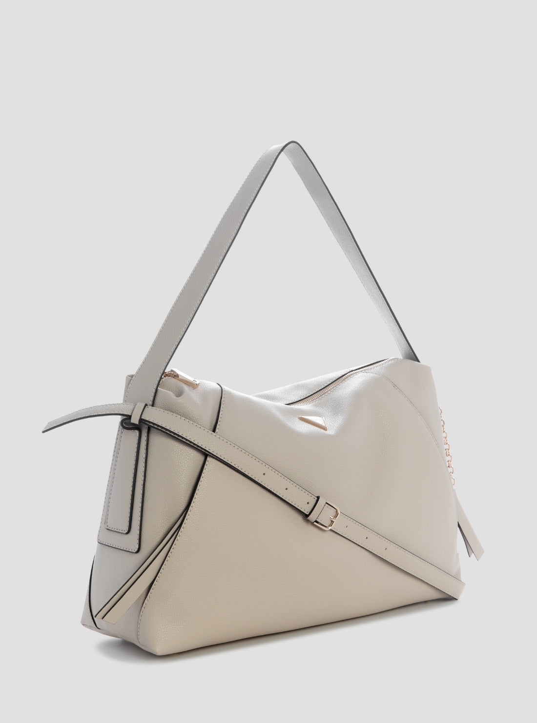 GUESS Womens Light Taupe Devon Large Shoulder Bag BG974518 Side View