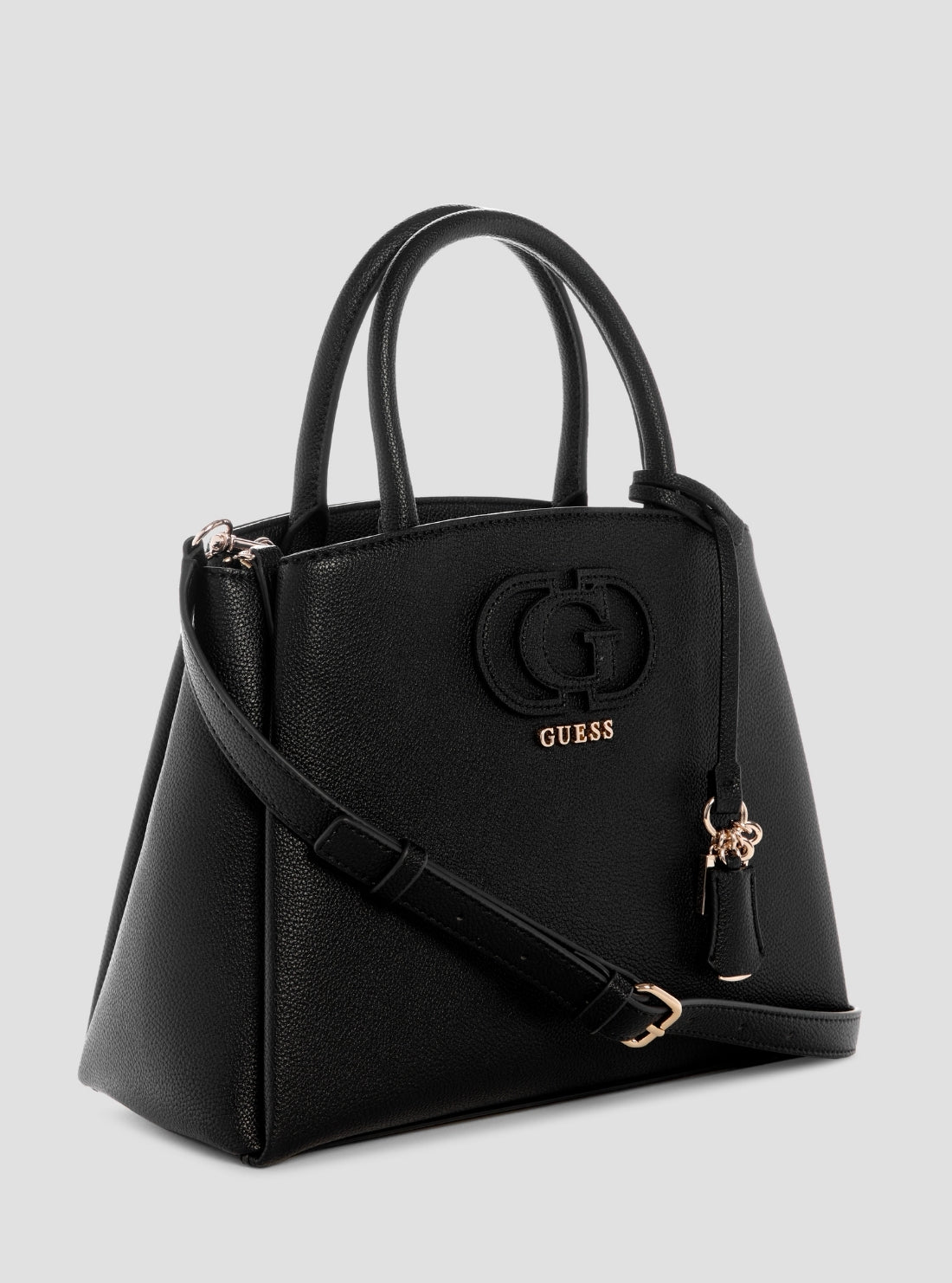GUESS Womens Black Isola3 Compartment Satchel BG990506 Side View