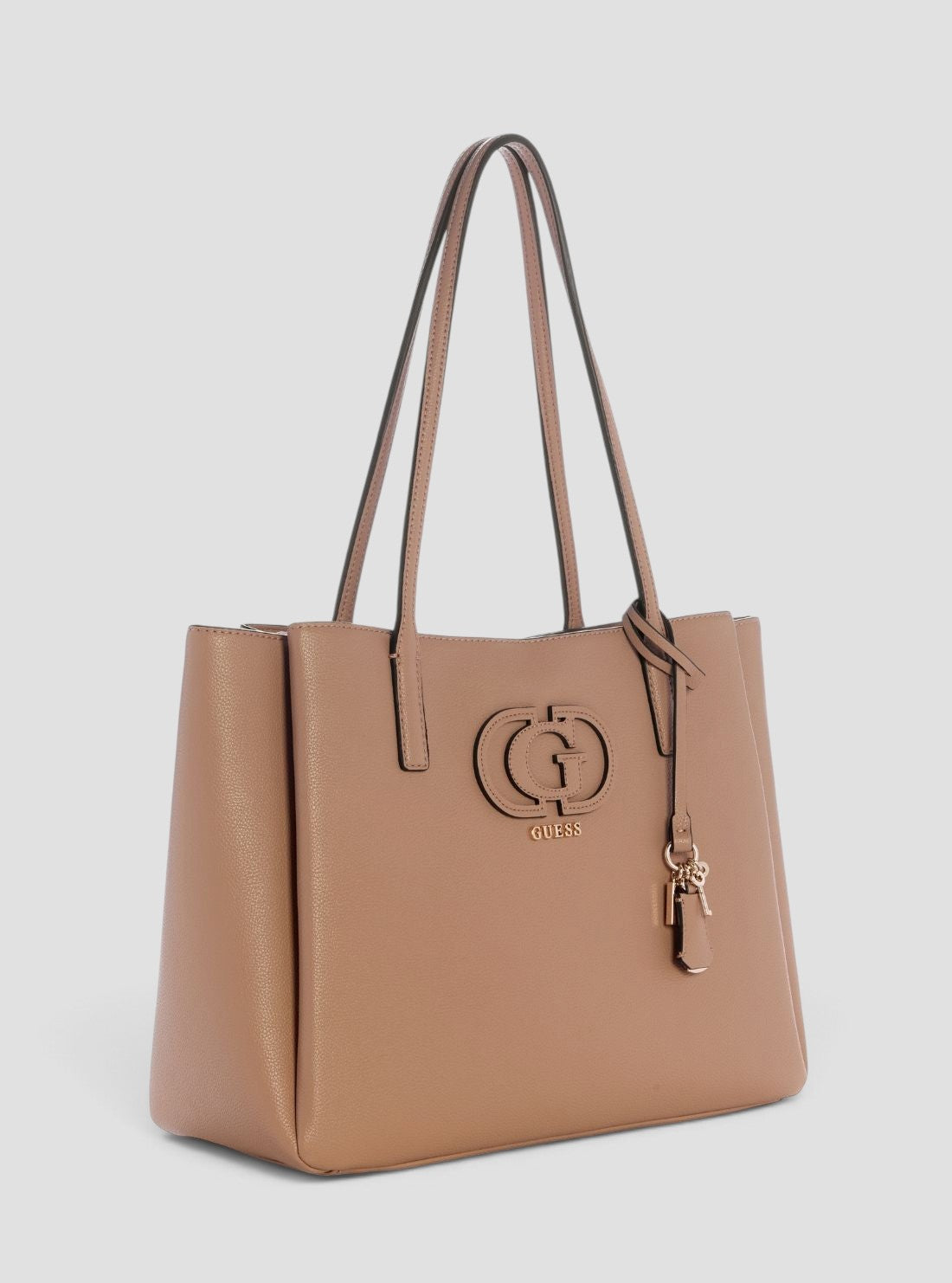GUESS Womens Beige Isola Multi Compartment Tote Bag BG990523 Side View