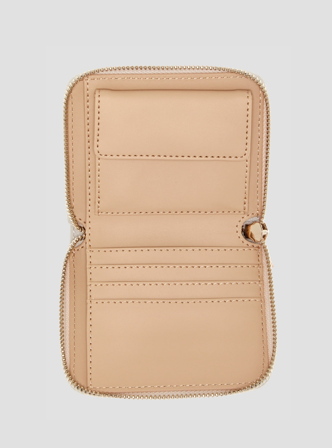 GUESS Womens White Isobel Small Zip Around Wallet BG9932137 Inside View