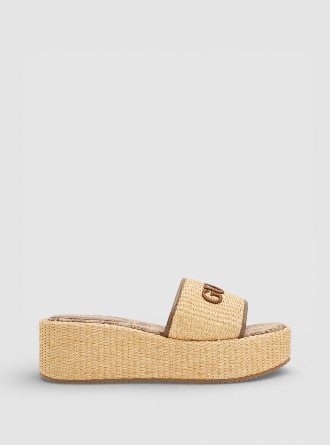 GUESS Footwear Beige Bintaih Wedge Sandals BINTAIH Side View