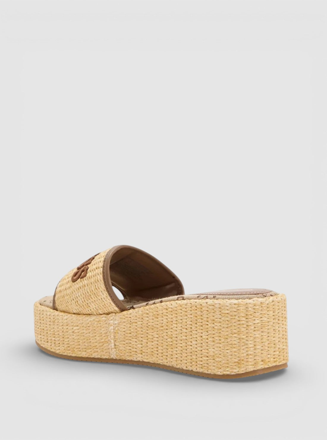 GUESS Footwear Beige Bintaih Wedge Sandals BINTAIH Back Side View