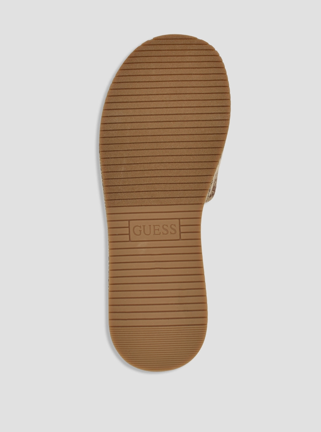 GUESS Womens Medium Brown Bintai Platform Sandals BINTAI Bottom View