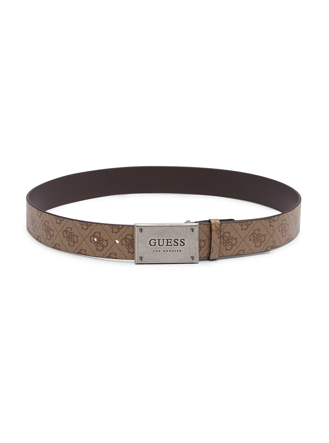 GUESS Beige Brown Vezzola Adjustable Reversible Belt