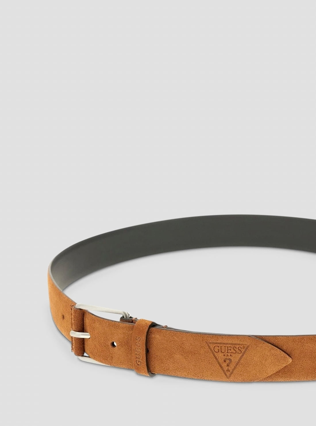 GUESS Accessories Cognac Monaco Leather Belt BM7936P6335 Detail View