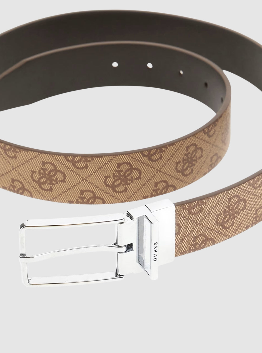GUESS Accessories Beige Brown Multi Agueda Reversible Belt BMAGLOP5235 Detail View