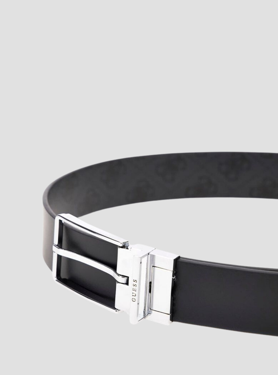 GUESS Accessories Black Logo Nuremberg Adjustable Belt BMNULOP5135 Detail View