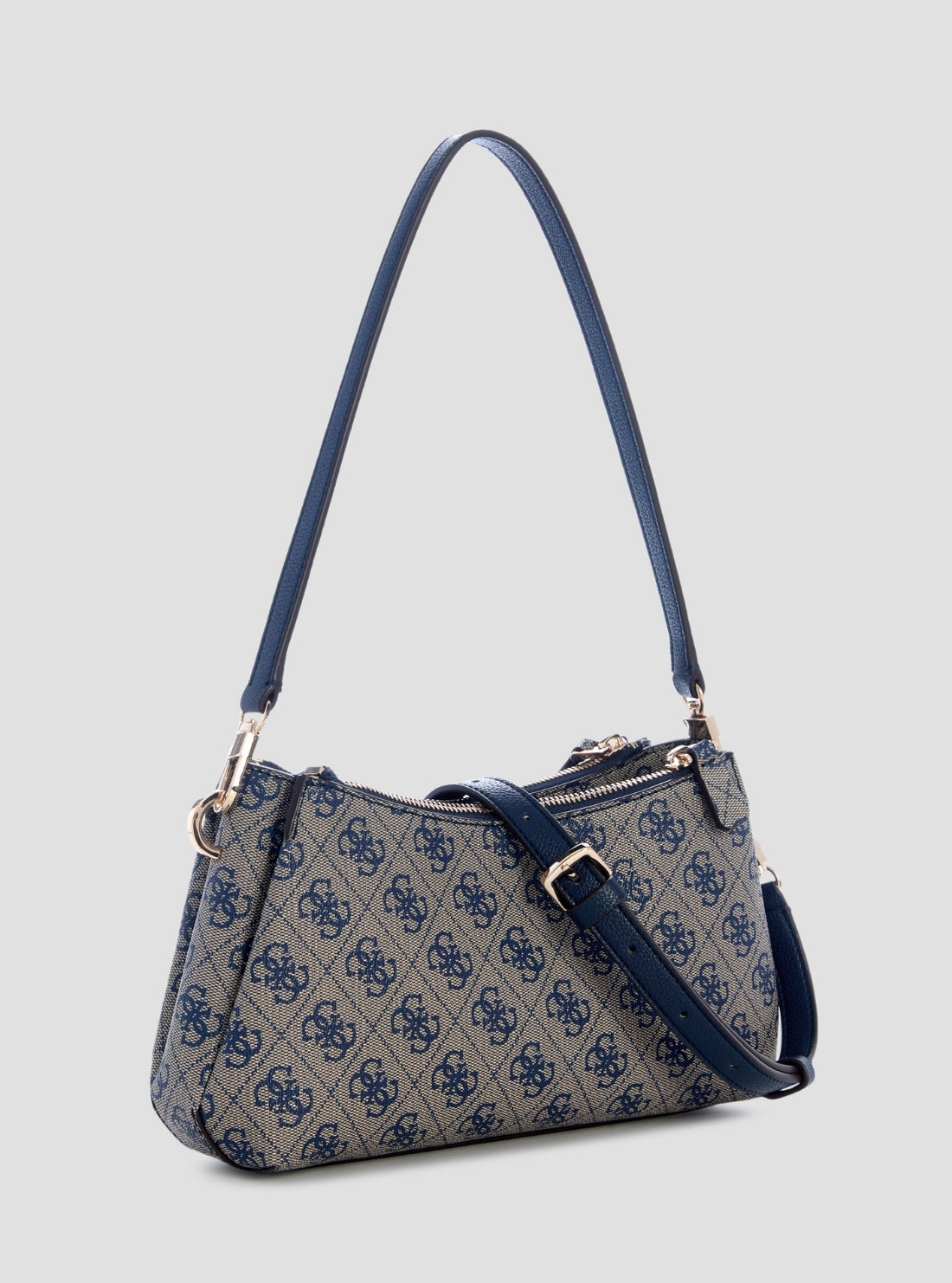 GUESS Womens Blue Logo Noelle II Shoulder Crossbody Bag BS967273 Back Side View