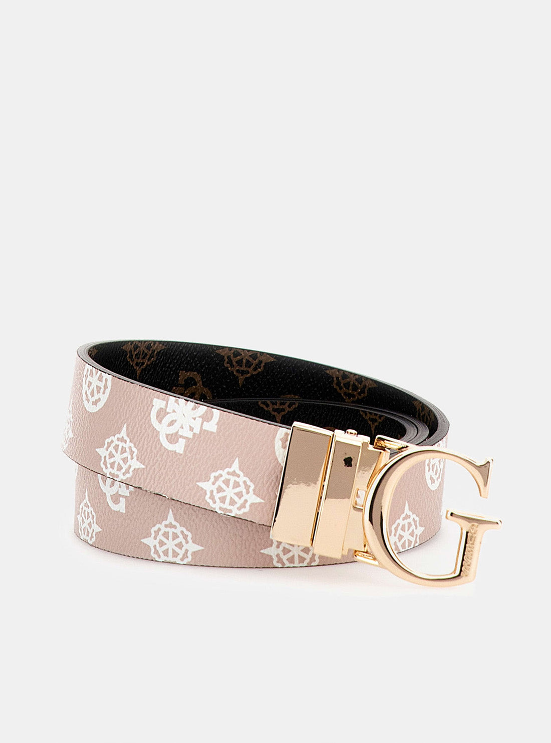 Pink Reversible Silvana Quattro G Peony Logo Belt