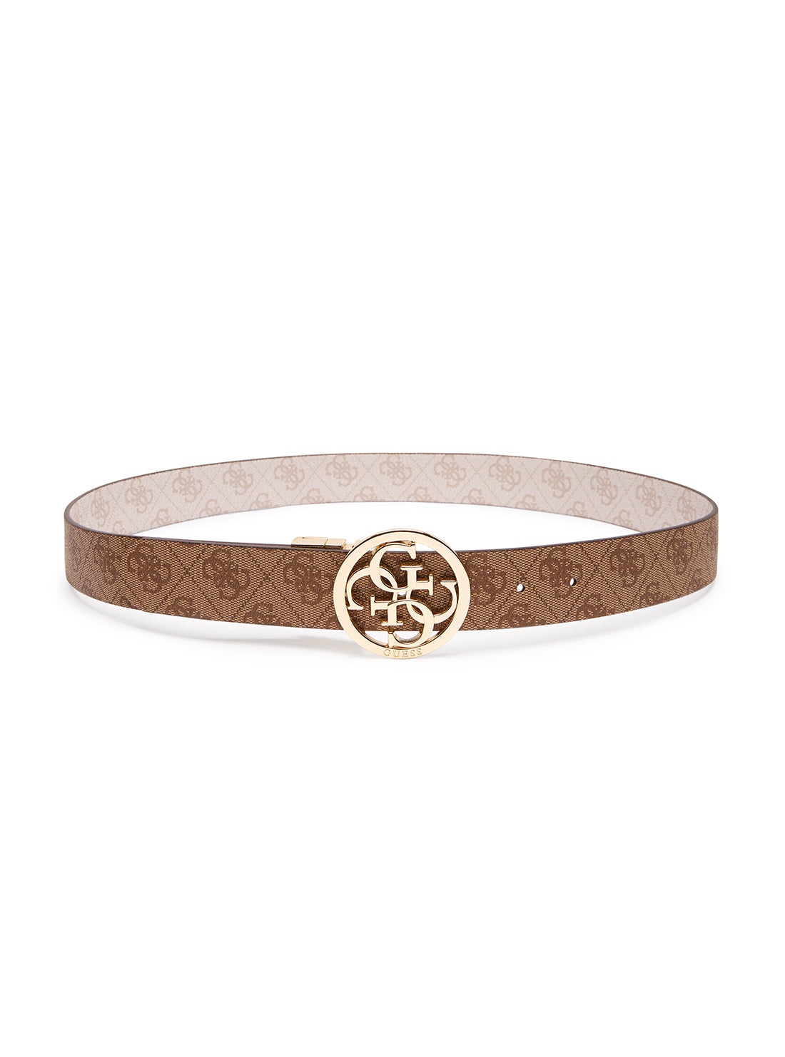 GUESS Beige Logo Aieta Belt full view