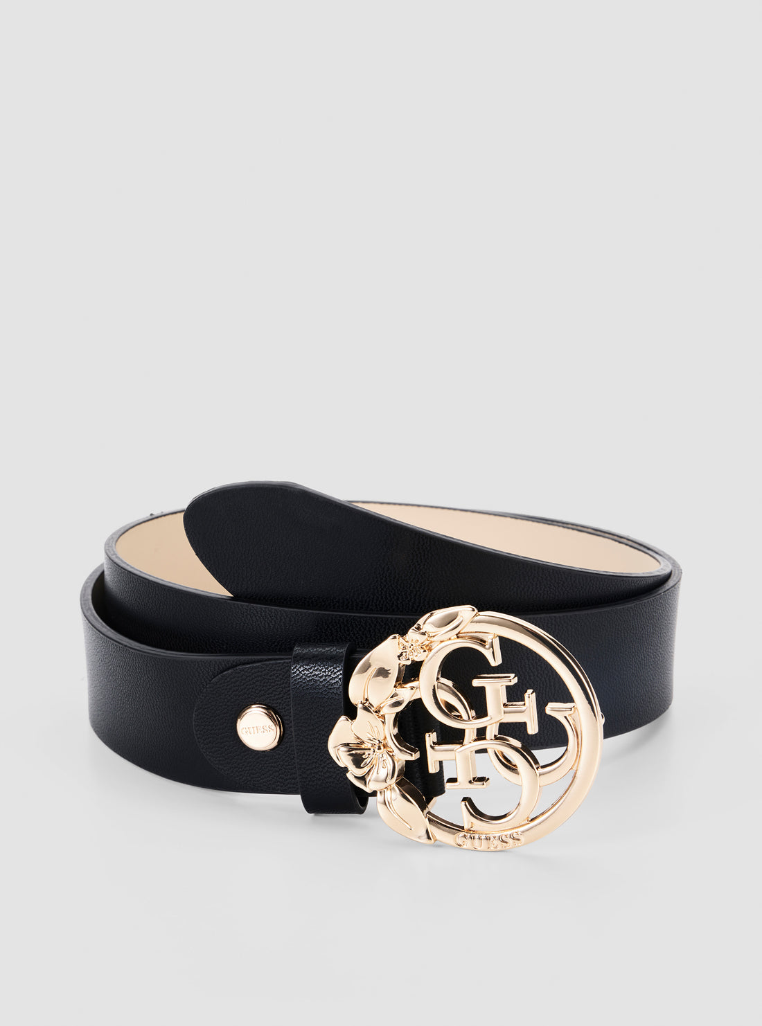 GUESS Womens Black Marieke 4G Logo Belt BW9106P4235 Detail View