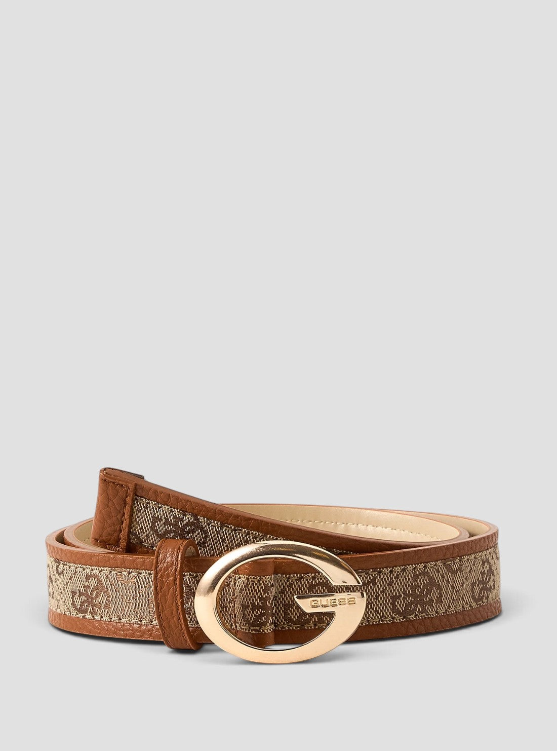 GUESS Womens Brown Logo Camden Belt BW9467P6330 Front View2
