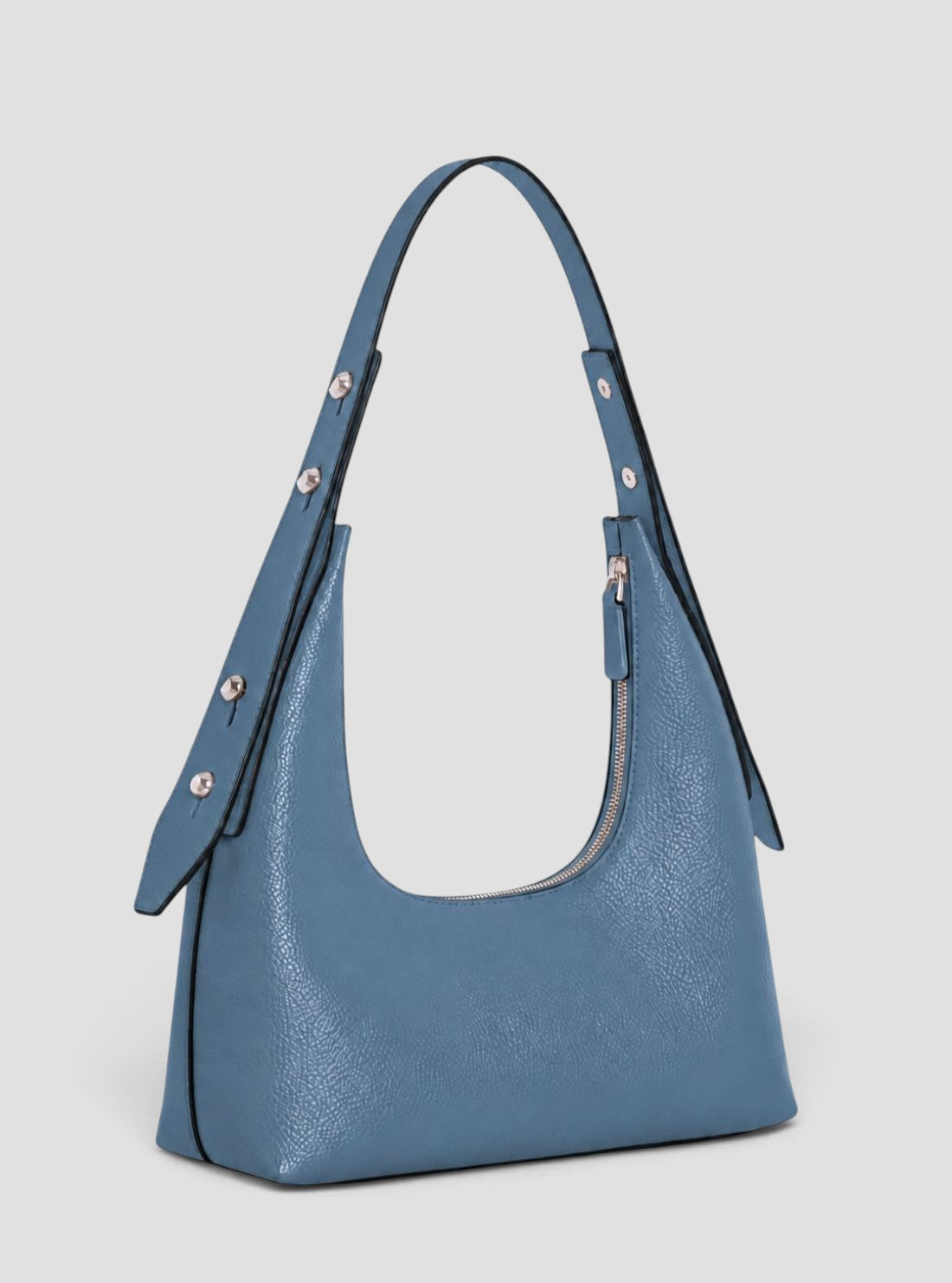 GUESS Womens Steel Blue Freya Shoulder Bag BZ252617 Side View