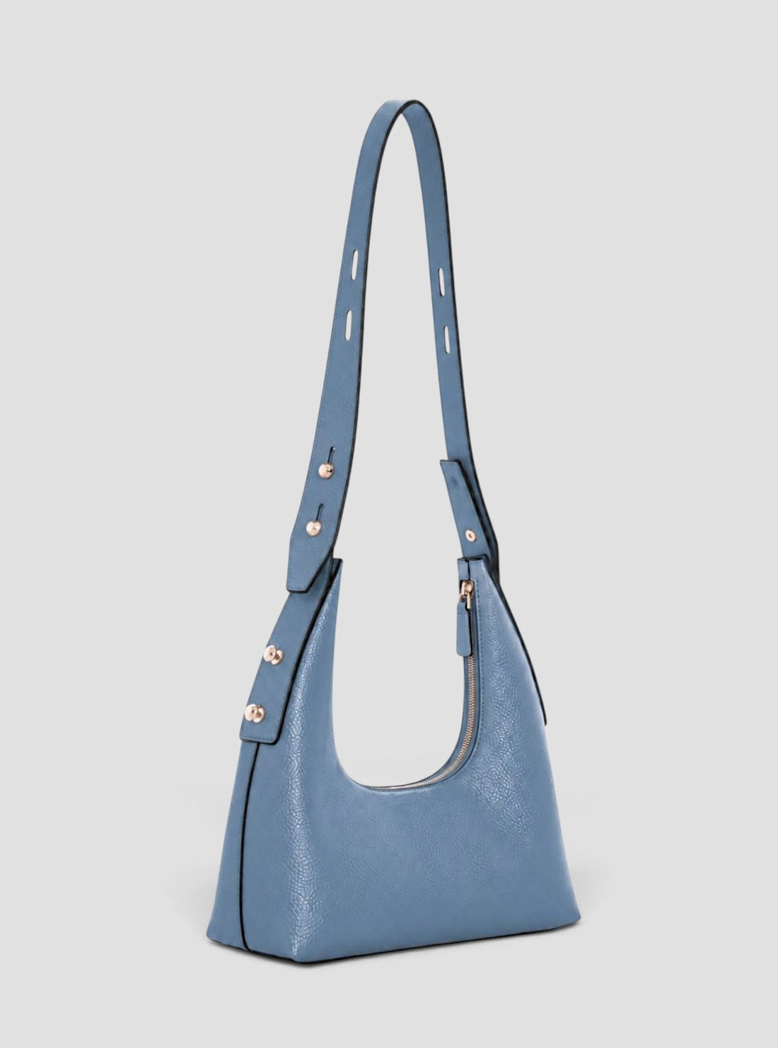 GUESS Womens Steel Blue Freya Shoulder Bag BZ252617 Side View