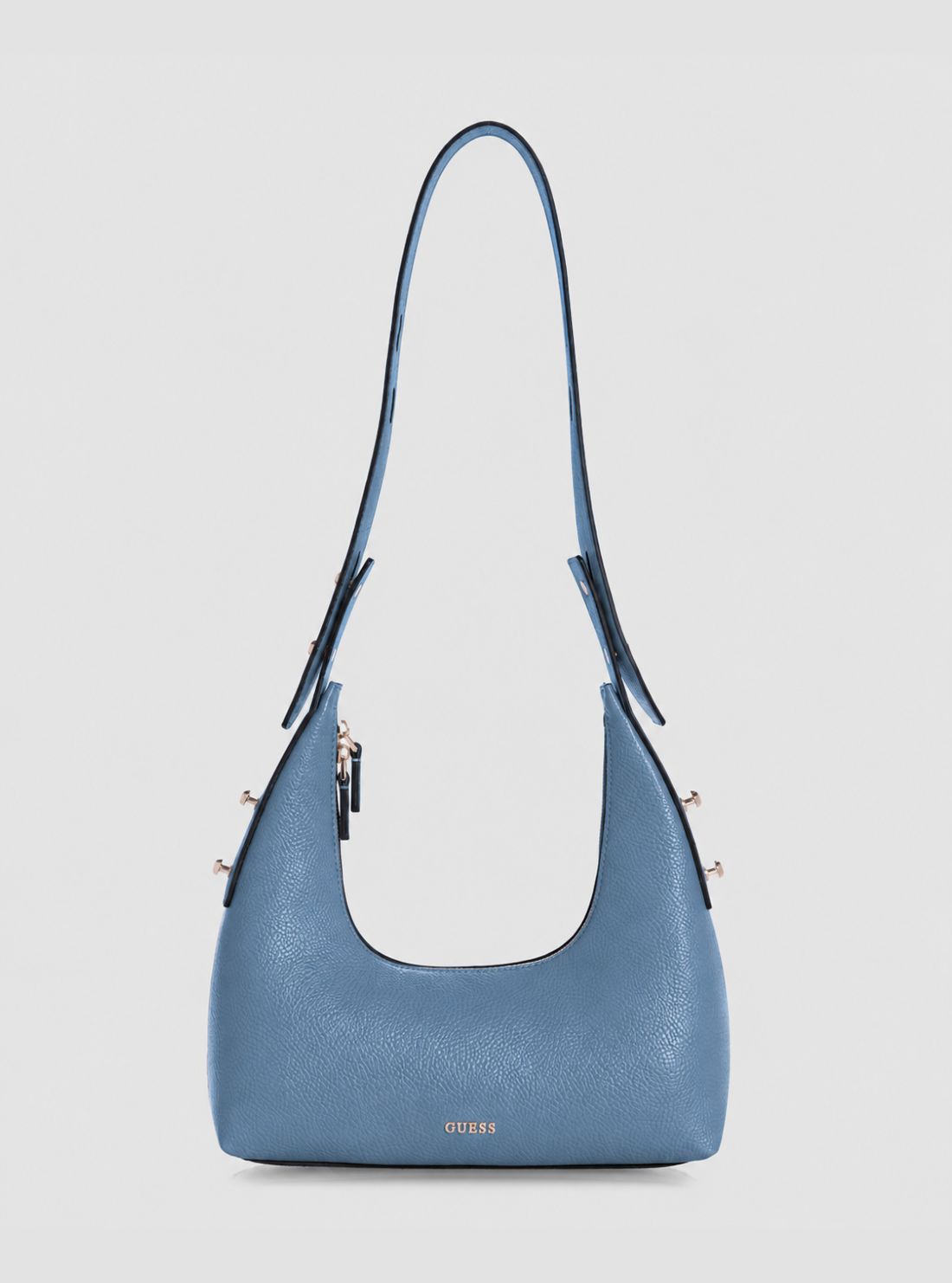 GUESS Womens Steel Blue Freya Shoulder Bag BZ252617 Front View1