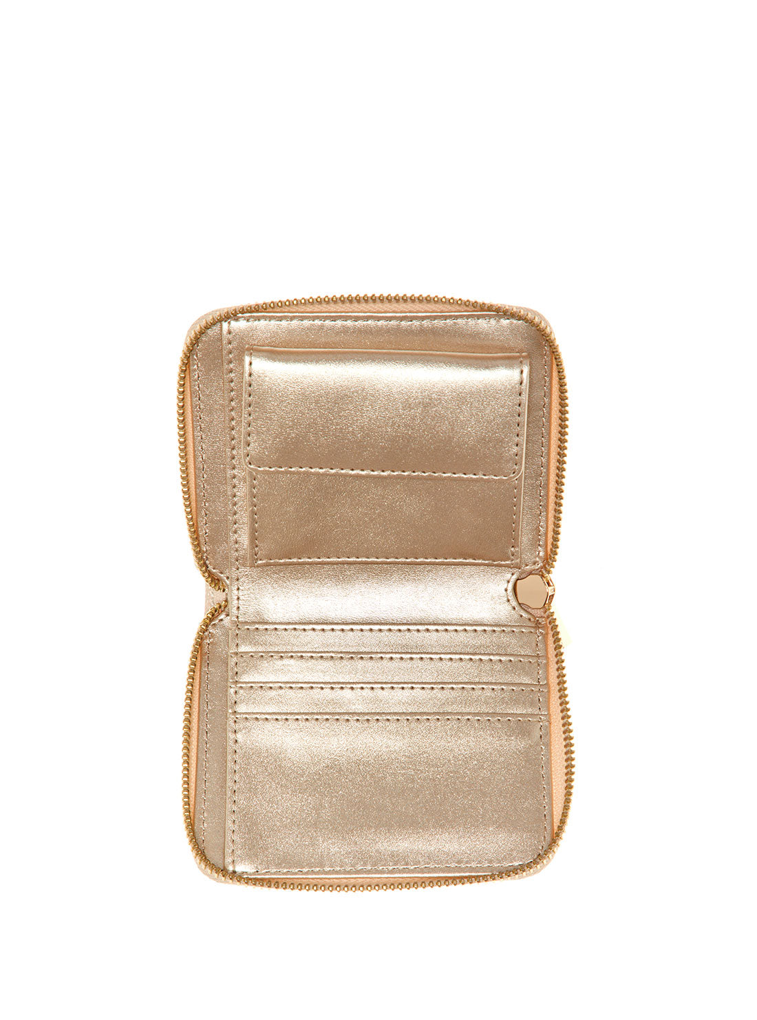 guess womens Lime Green James Croco Small Wallet inside view