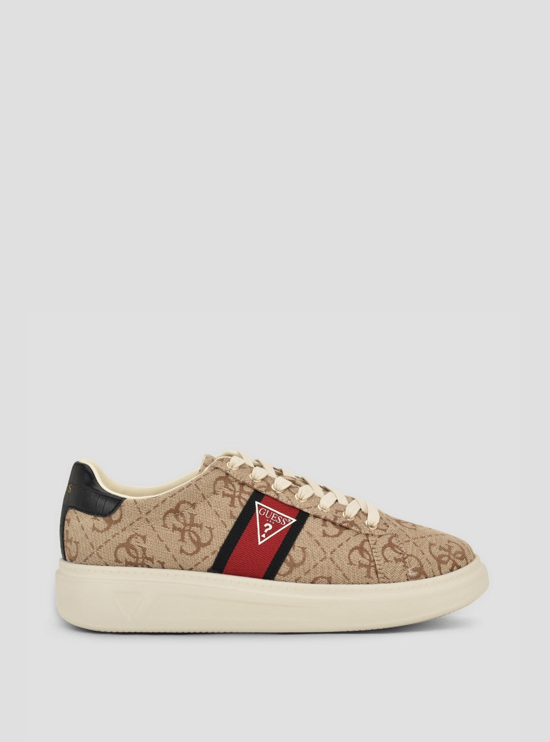 GUESS Mens Brown Caffen2 Sneakers CAFFEN2 Side View