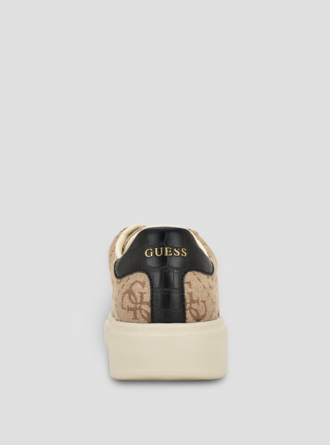 GUESS Mens Brown Caffen2 Sneakers CAFFEN2 Back View