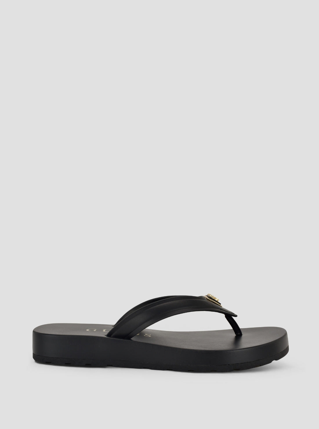 GUESS Womens Black Candry Logo Flip Flop Sandals CANDRY Side View