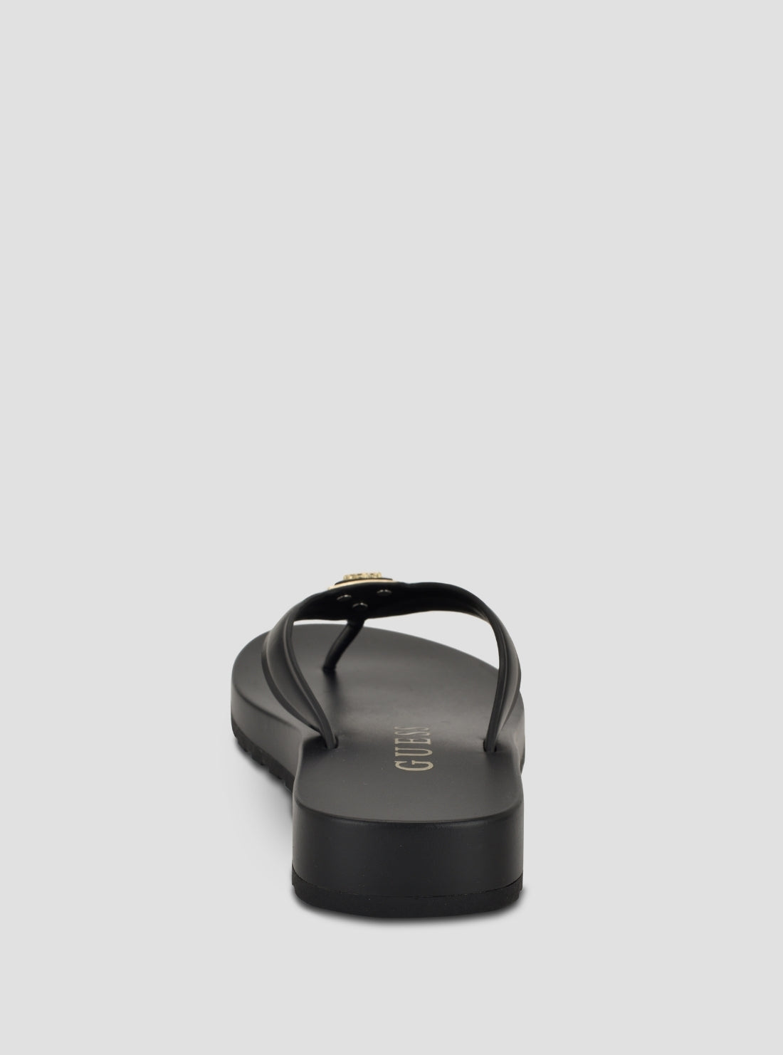 GUESS Womens Black Candry Logo Flip Flop Sandals CANDRY Back View